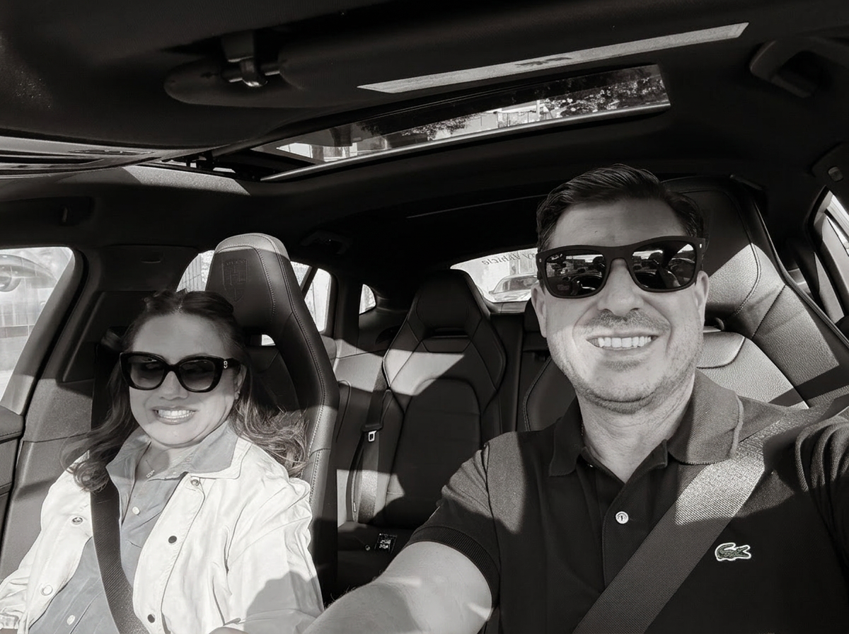 Crispin Luna IV and partner during a drive