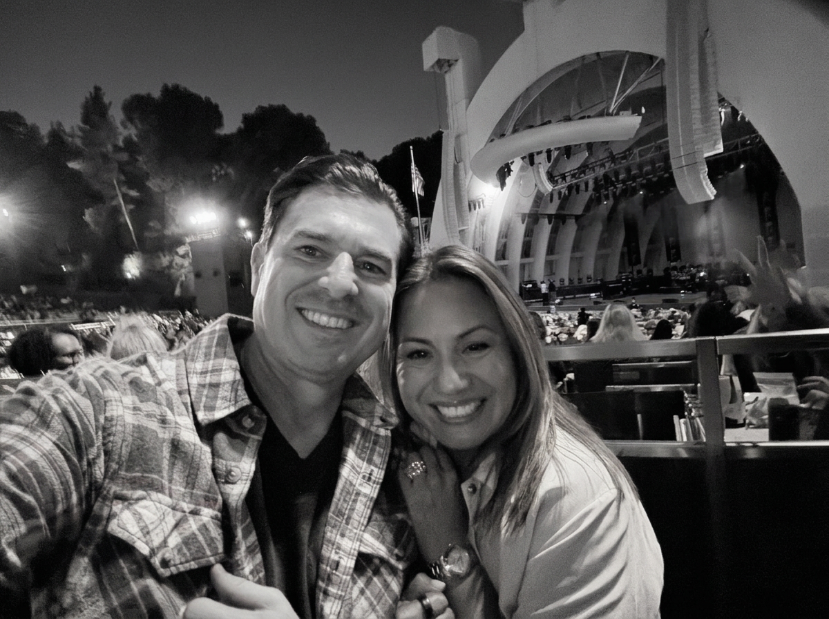 Crispin Luna IV and partner at an evening concert