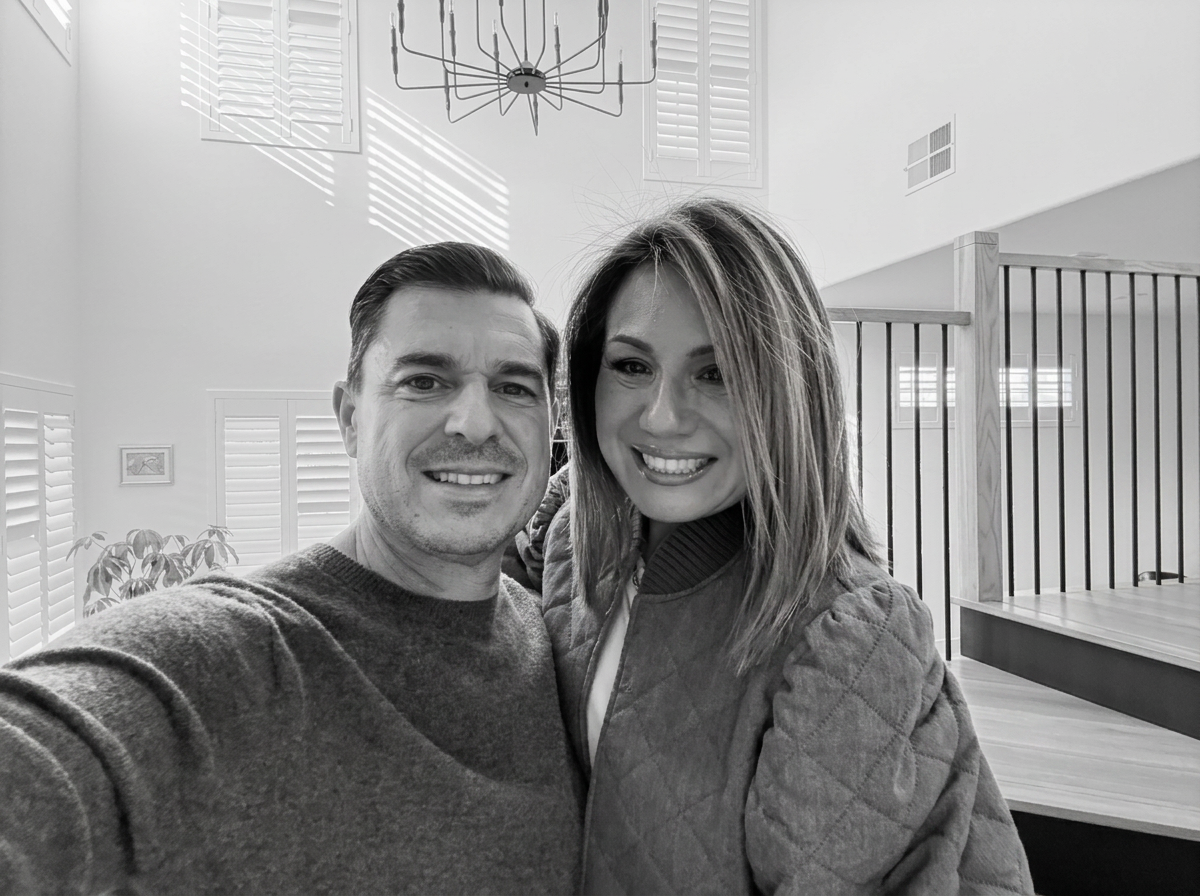 Crispin Luna IV and partner at home