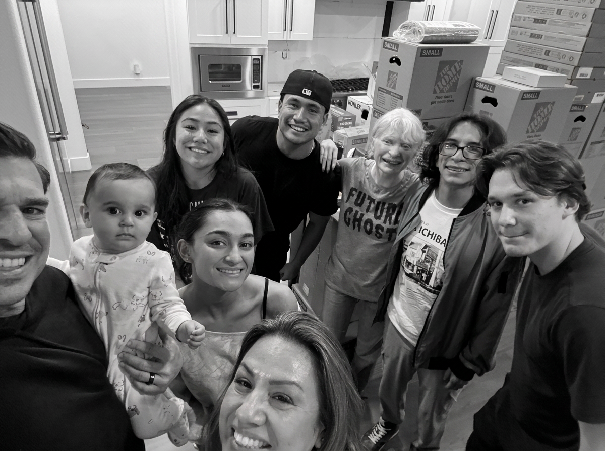 Crispin Luna IV with family during a move